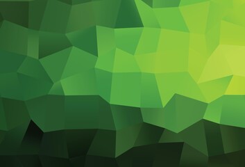 Light Green vector shining triangular background.