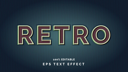 retro vintage editable text effect 