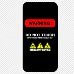 Warning, do not touch, mobile wallpaper dump