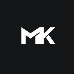 MK, KM ,K ,M Letter Logo Design with Creative Modern Trendy Typography Vector Illustration.