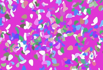 Light multicolor, rainbow vector template with memphis shapes.