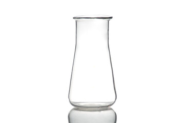Science concept, Erlenmeyer Flask isolated on white background