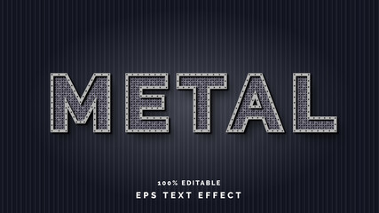 editable metal text effect