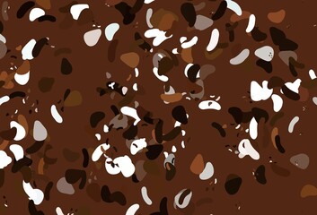 Light orange vector template with memphis shapes.