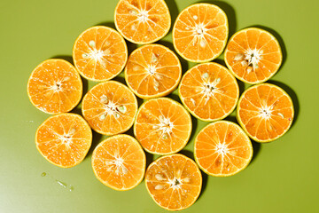 background of orange slices