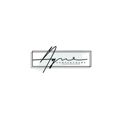 Initial AQ Handwriting, Wedding Monogram Logo Design, Modern Minimalistic and Floral templates for Invitation cards	
