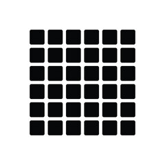 Black solid icon for multiple
