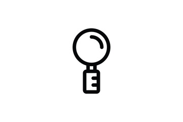 Stationery Outline Icon - Magnifying Lens
