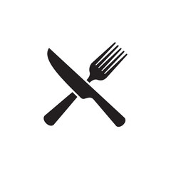 knife fork icon symbol sign vector