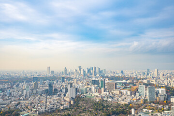 Fototapeta premium 【六本木ヒルズより】東京都内、都市景観/新宿副都心方面