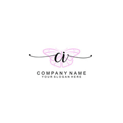 Initial CI Handwriting, Wedding Monogram Logo Design, Modern Minimalistic and Floral templates for Invitation cards	

