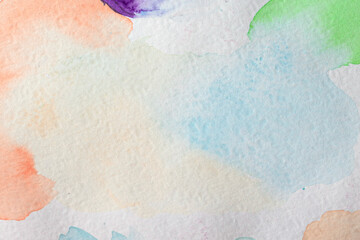 Beautiful colorful abstract painted background. Watercolor multi-colored pastel texture.