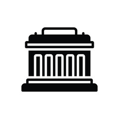 Black solid icon for museum
