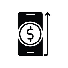 Black solid icon for trade
