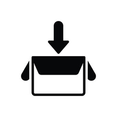 Black solid icon for collect
