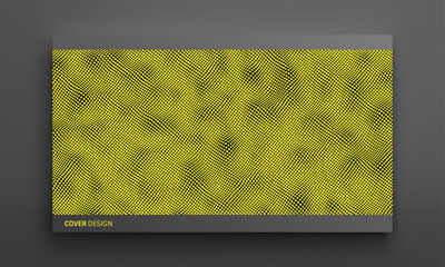 Wavy surface with optical illusion. Abstract polka dots pattern. Distorted texture. 3d vector illustration.