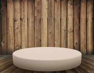 podium, old wooden wall