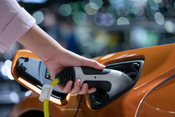 Electric car charging.