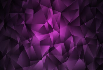 Dark Pink vector abstract polygonal pattern.