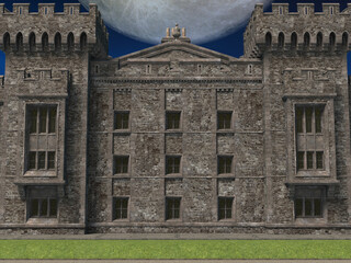 Fototapeta premium 3d render of a fantasy castle