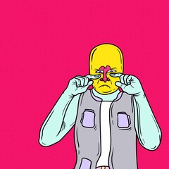 Sad Emoticon Illustration Surrealism 3
