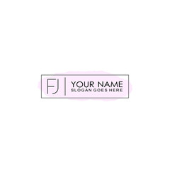 Initial FJ Handwriting, Wedding Monogram Logo Design, Modern Minimalistic and Floral templates for Invitation cards	
