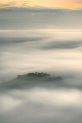 fog over the mountains	
