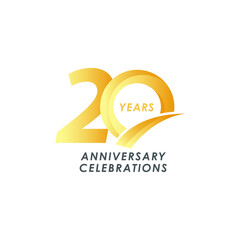20 year anniversary design template.