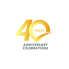 40 years anniversary design template.