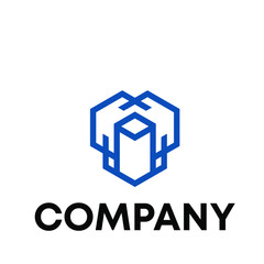 real estate building abstract architecture logo design vector sign