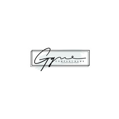Initial GQ Handwriting, Wedding Monogram Logo Design, Modern Minimalistic and Floral templates for Invitation cards	
