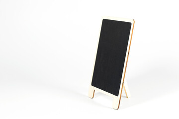 A small board on a white background