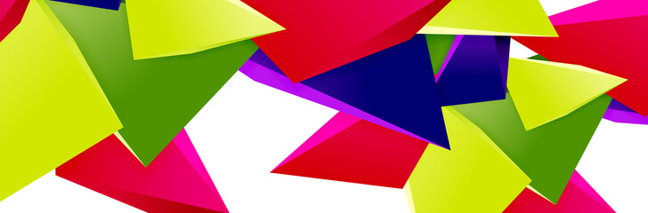 Triangle mosaic abstract background, 3d triangular low poly shapes. Geometric vector illustration for covers, banners, flyers and posters and other