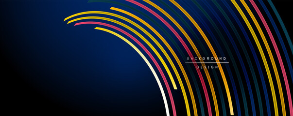 Abstract colorful lines vector background. Internet, big data and technology connections concept, abstract template