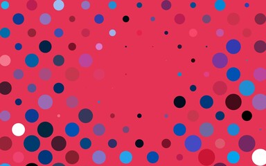 Light Blue, Red vector layout with circle shapes.