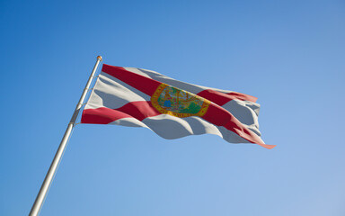 Florida US State Flag low angle