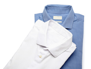 New male shirts on white background