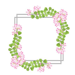 水彩のレンゲの花フレーム