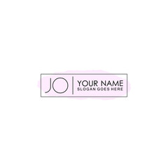 Initial JO Handwriting, Wedding Monogram Logo Design, Modern Minimalistic and Floral templates for Invitation cards	
