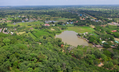 The wat Banan Temple ruins south of the city Battambang in Cambodia