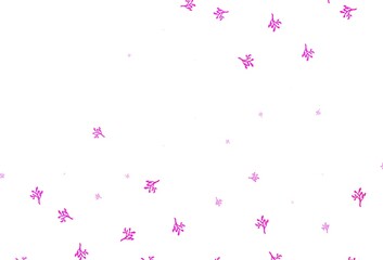 Light Pink vector doodle layout with sakura.