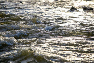 water on the beach