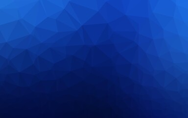 Fototapeta premium Dark BLUE vector polygonal background.