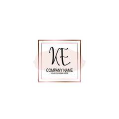 Initial KE Handwriting, Wedding Monogram Logo Design, Modern Minimalistic and Floral templates for Invitation cards	
