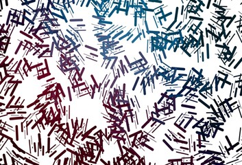 Obraz premium Dark blue, red vector background with straight lines.