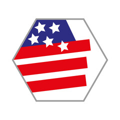 US Emblem vector icon on a white background
