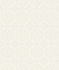 Background seamless pattern based on traditional islamic art.Brown color.Extrafine lines.