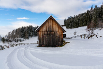 Backside of the Stoana hut, Kleinlobming, Austria