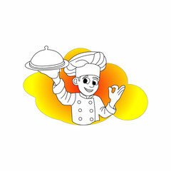 A unique restaurant chef logo is suitable for your restaurant business