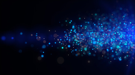 blue bokeh lights background © AVADA